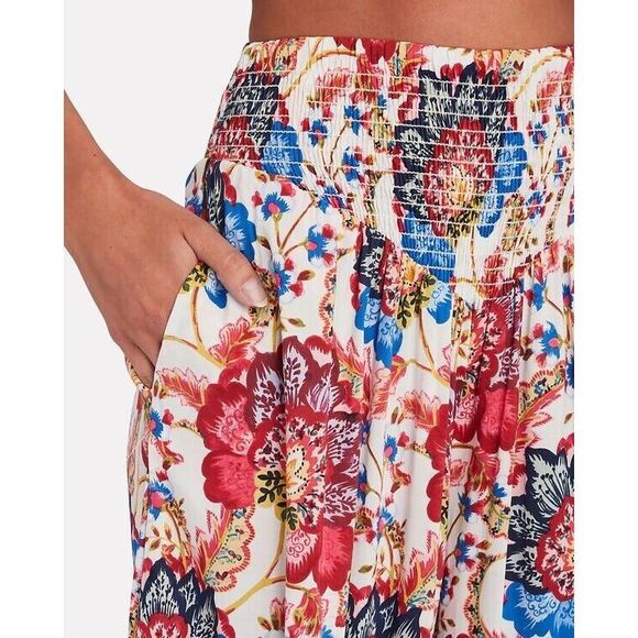 MISA Ziba Floral Cotton Wide-Leg Pants Size L - Picture 5 of 10